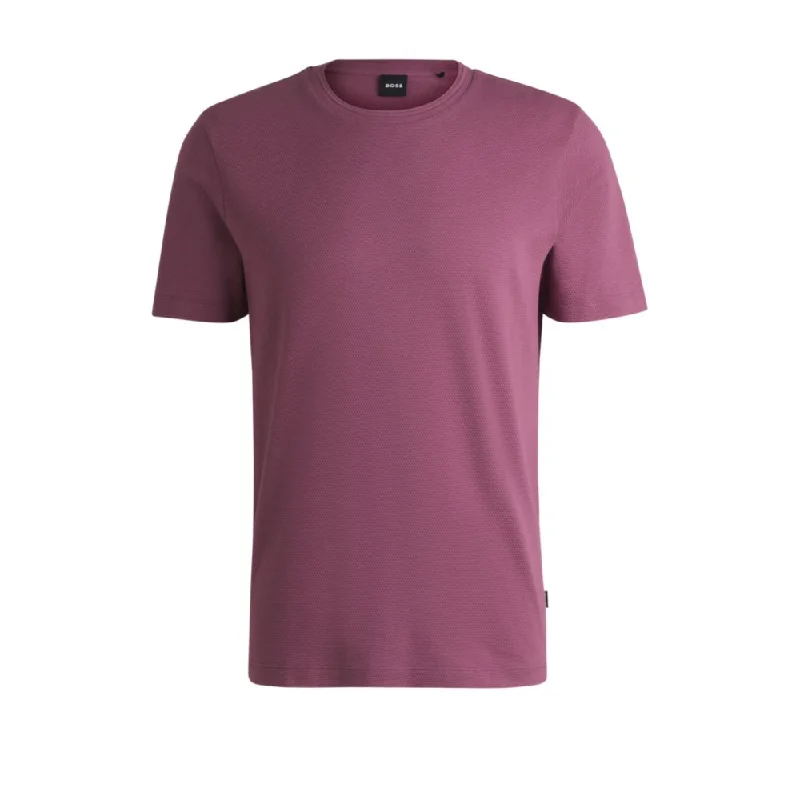 Men's Shirts with Pleated HemlinesT-shirt with bubble-jacquard structure