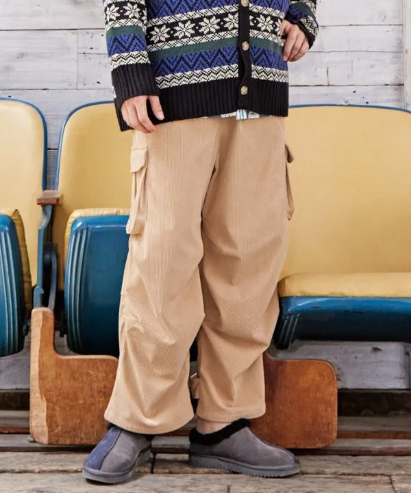 Men's Pants with Wrinkle-Resistant FabricVersatile Corduroy Pants
