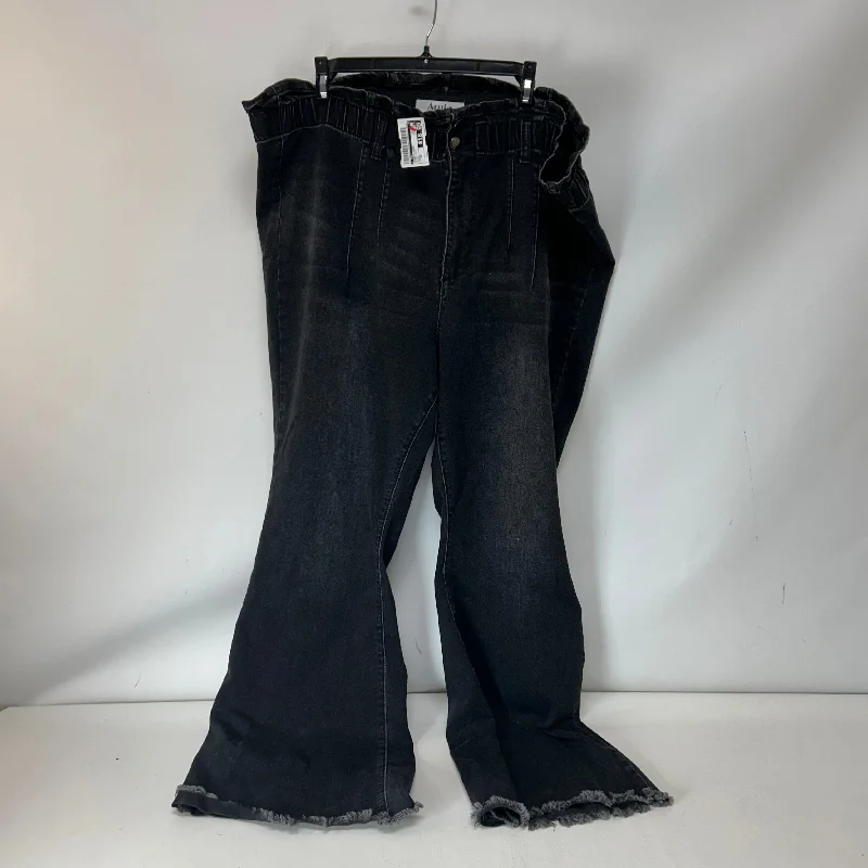 Trendy SnapbacksJeans Flared By Cmc In Black Denim, Size: 20