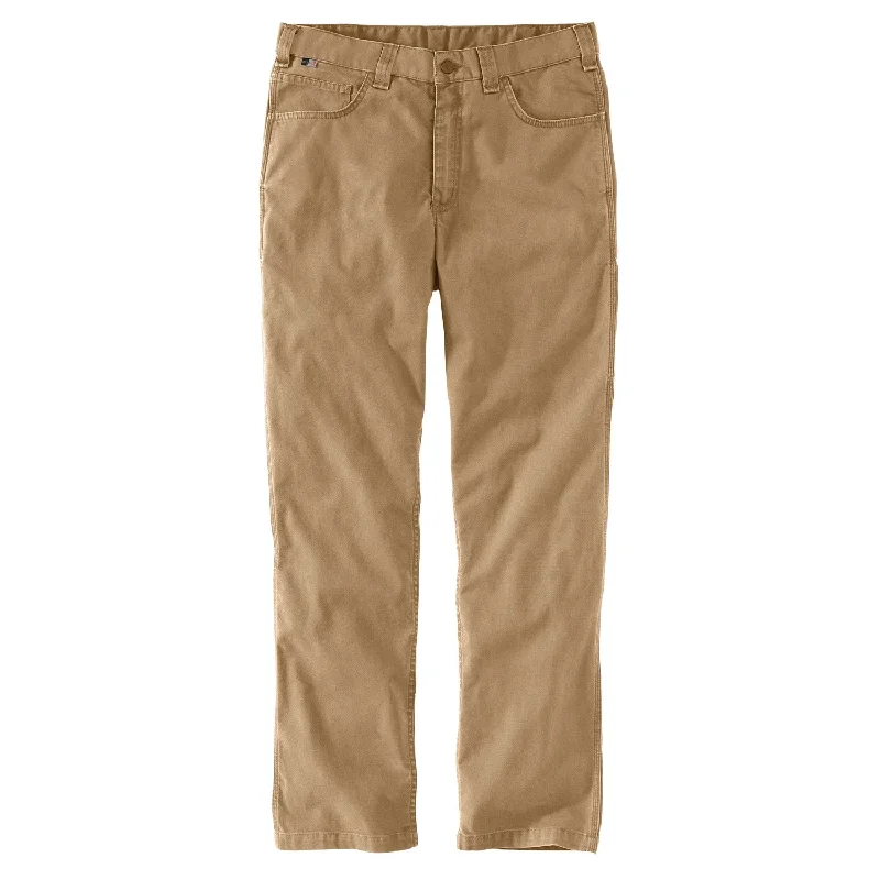 Men's Pants with Belt LoopsCarhartt Men's Flame Resistant Rugged Flex® Relaxed Fit Canvas Pant_Dark Khaki