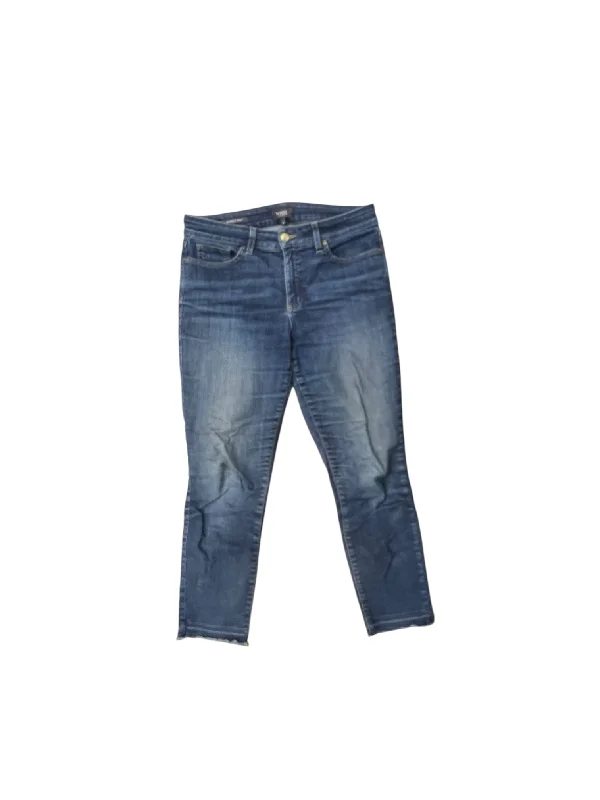 Retro Fedora CapsJeans Cropped By Not Your Daughters Jeans In Blue Denim, Size: 10
