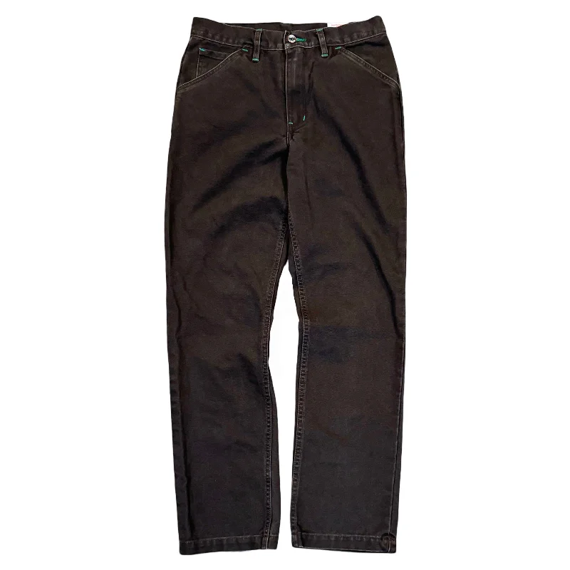 Men's Pants with Appliqué DetailsVintage Wash Chocolate Duck  Mt Vernon 13 oz  Work Uniform Chino *size up one size running one inch smaller in the waist.