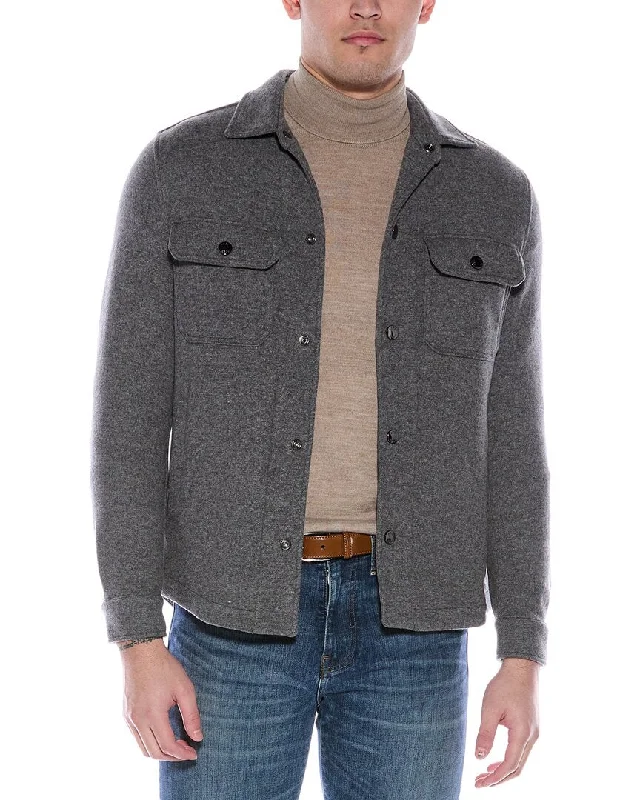 BOSS Hugo Boss Wool-Blend Shirt Jacket