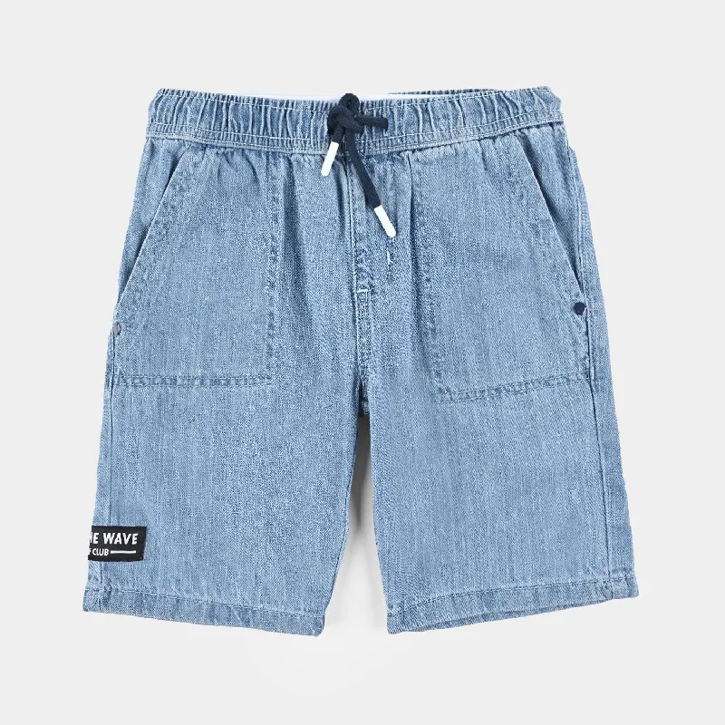 Men's Pants with SuspendersBoys Denim Short Ride The Wave-Light Blue