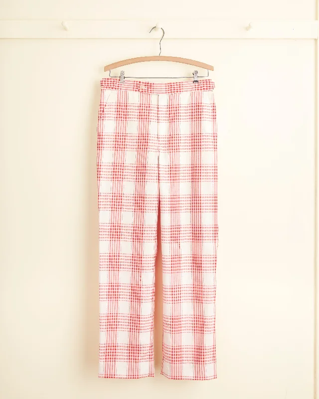 Men's Pants with Water-Resistant FabricPointer Plaid Trousers - 31
