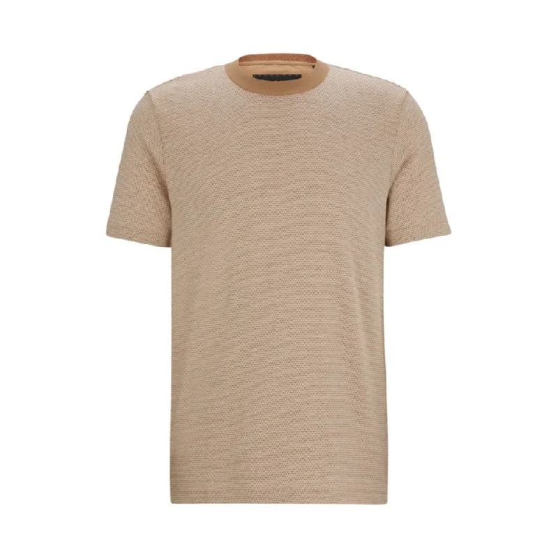 Men's Shirts with Embellished SleevesBubble-structure T-shirt in cotton and cashmere