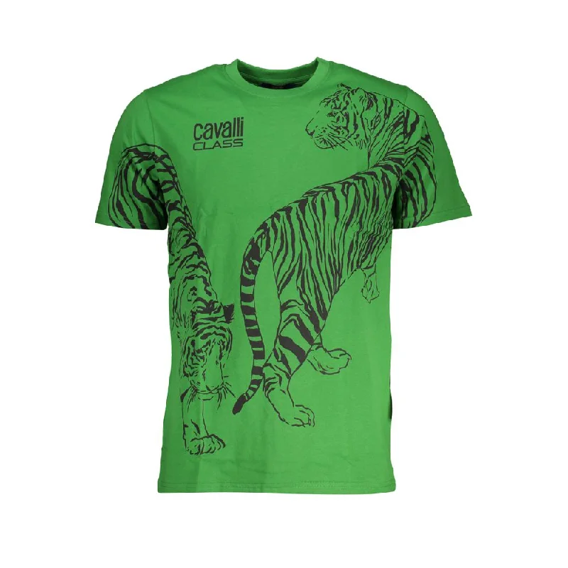 Men's Shirts with Abstract DesignsCavalli Class  Cotton Men's T-Shirt