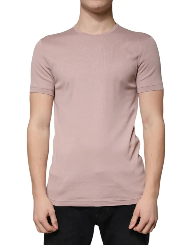 Men's Shirts with Spread CollarsDolce & Gabbana  Cotton Short Sleeves Round Neck Men's T-shirt