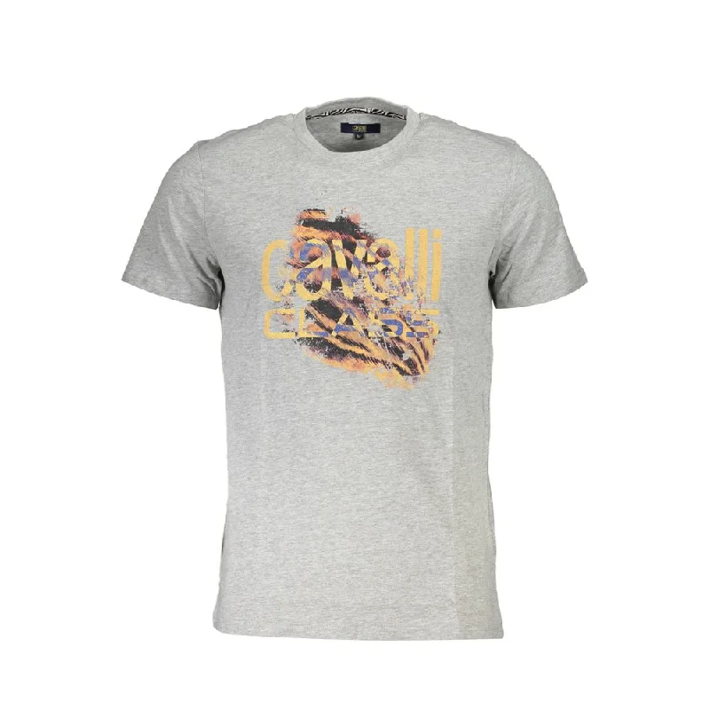 Men's Shirts with Contrast CollarsCavalli Class  Cotton Men's T-Shirt