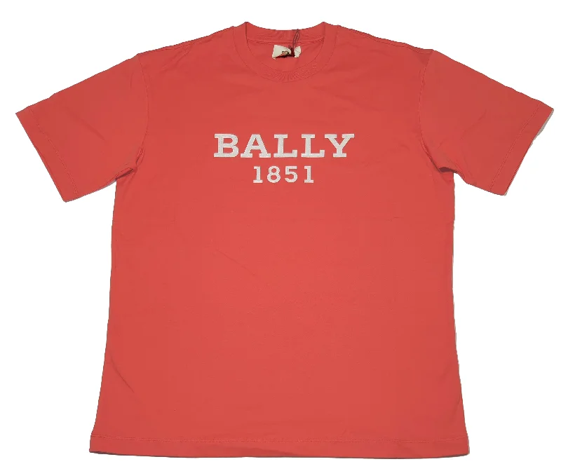 Lightweight Men's Linen ShirtsBally 6303788 Men's Orange River 100% Organic-Cotton Logo T-shirt