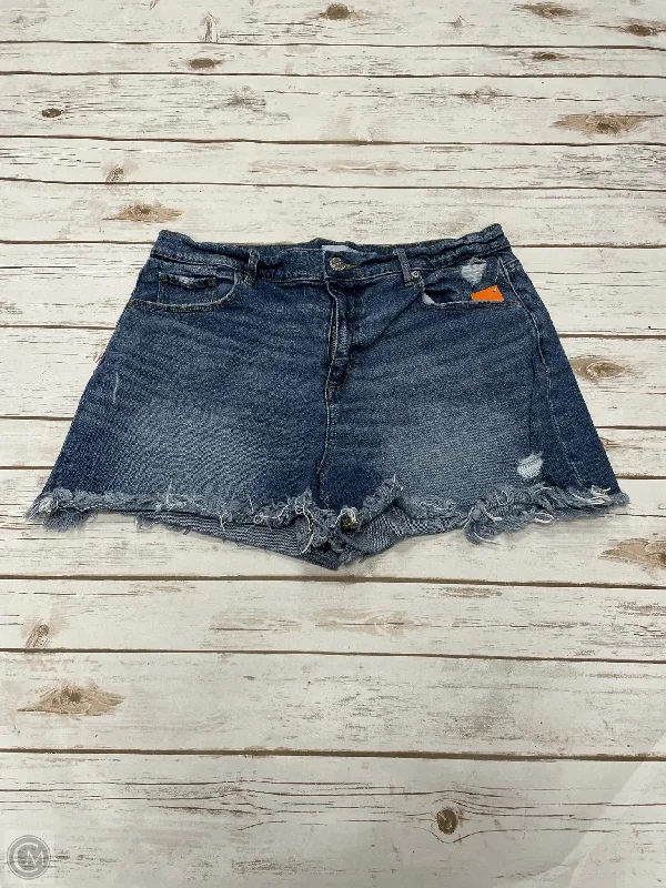 Men's Patterned Pants with PlaidsShorts By Loft In Blue Denim, Size: 12