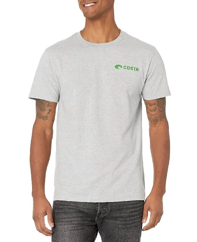 Men's Shirts with Plaid PatternsMen's Radar Bass Short Sleeve T-Shirt In Heather Grey