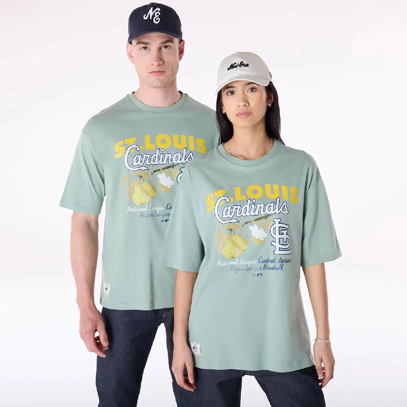 Solid-Colored Men's ShirtsSt. Louis Cardinals MLB Fruit Pastel Green T-Shirt