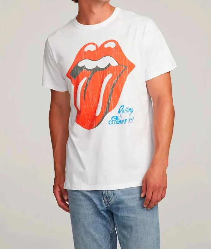 Men's Shirts with TiesRolling Stones Steel Wheels Tour Tee In White