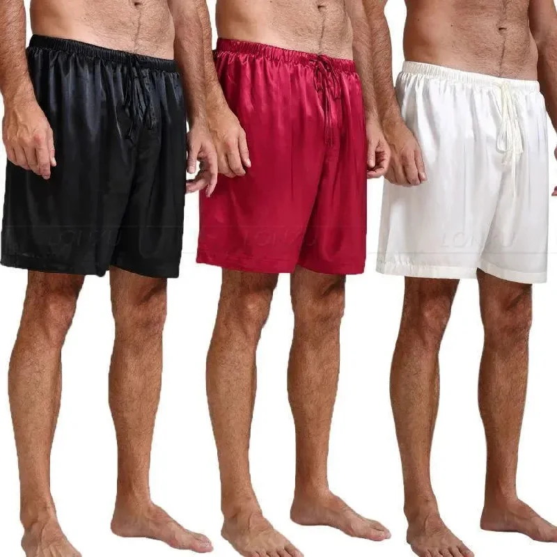 Men's Work Pants for Durability and ComfortOff Track Men Silk Pajama Shorts