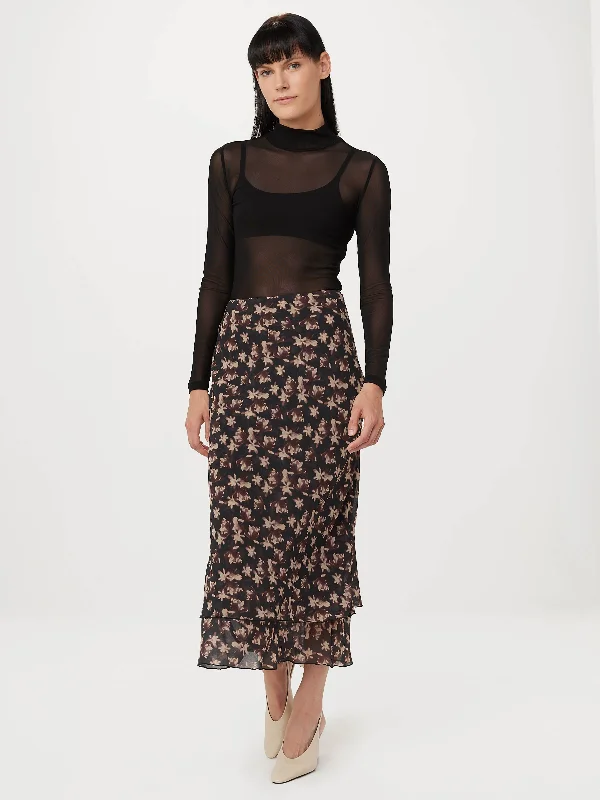 Lightweight Men's Linen PantsThe Layered Maxi Skirt in Black