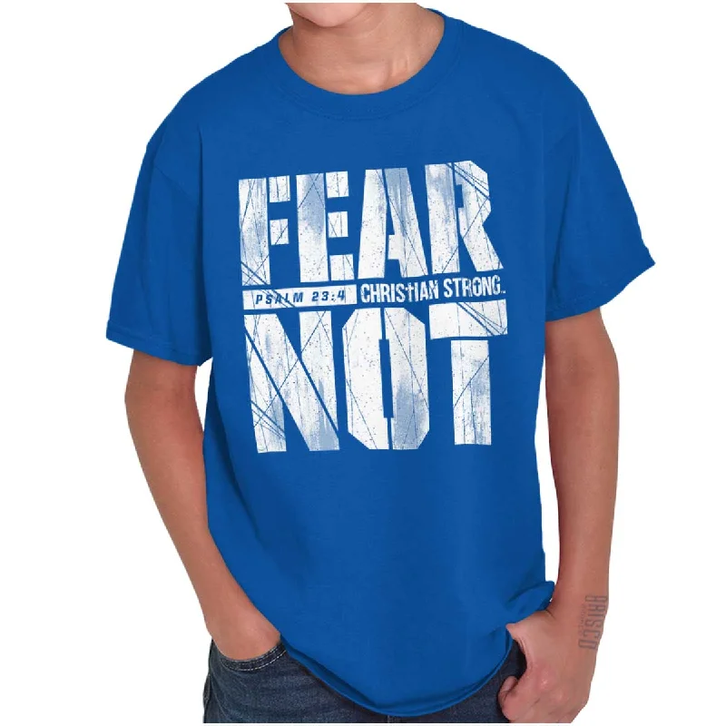 Men's Sleeveless Shirts for Summer ComfortFear Not Psalm 23:4 Youth T Shirt