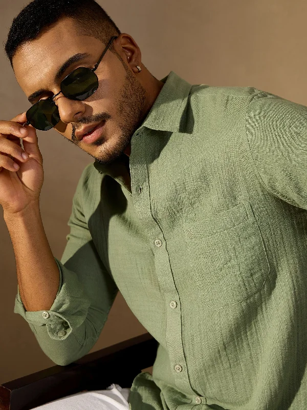 Men's Custom Dress Shirts for a Personalized FitMuslin Double Gauze Resort Shirt