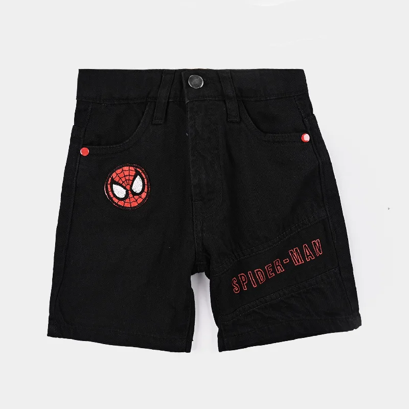 Men's Pants with Zippered PocketsBoys Denim Short Character-BLACK