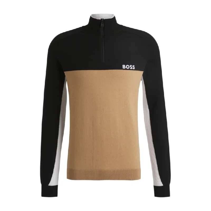 Regular-fit sweater with color-blocking