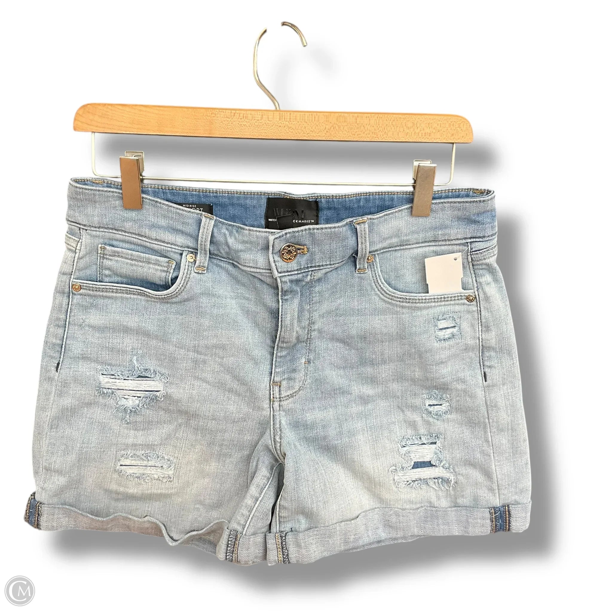 Men's Pants with Hidden ButtonsShorts By White House Black Market In Blue Denim, Size: 8