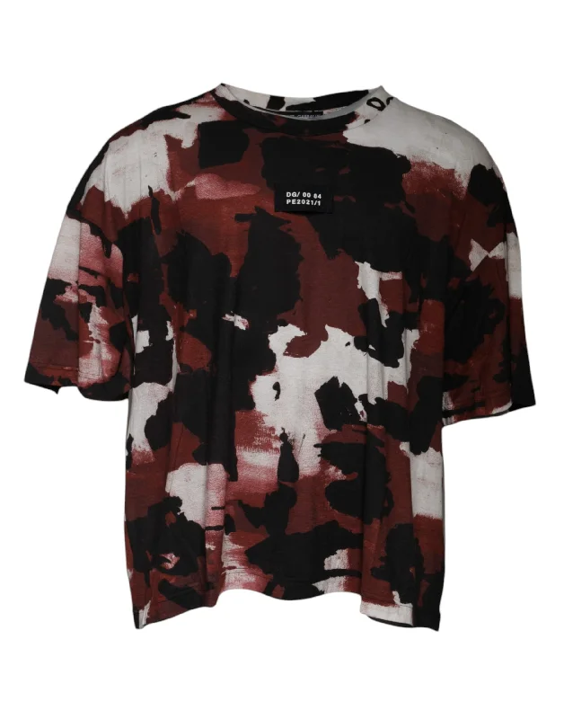 Men's Shirts with Convertible CollarsDolce & Gabbana multi Camouflage Crew Neck Men's T-shirt