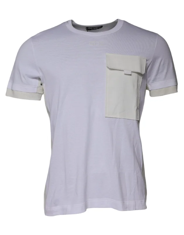 Men's Shirts with Abstract DesignsDolce & Gabbana  Cotton Crew Neck Short Sleeves Men's T-shirt