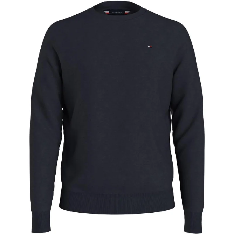 Mens Logo Cotton Pullover Sweater