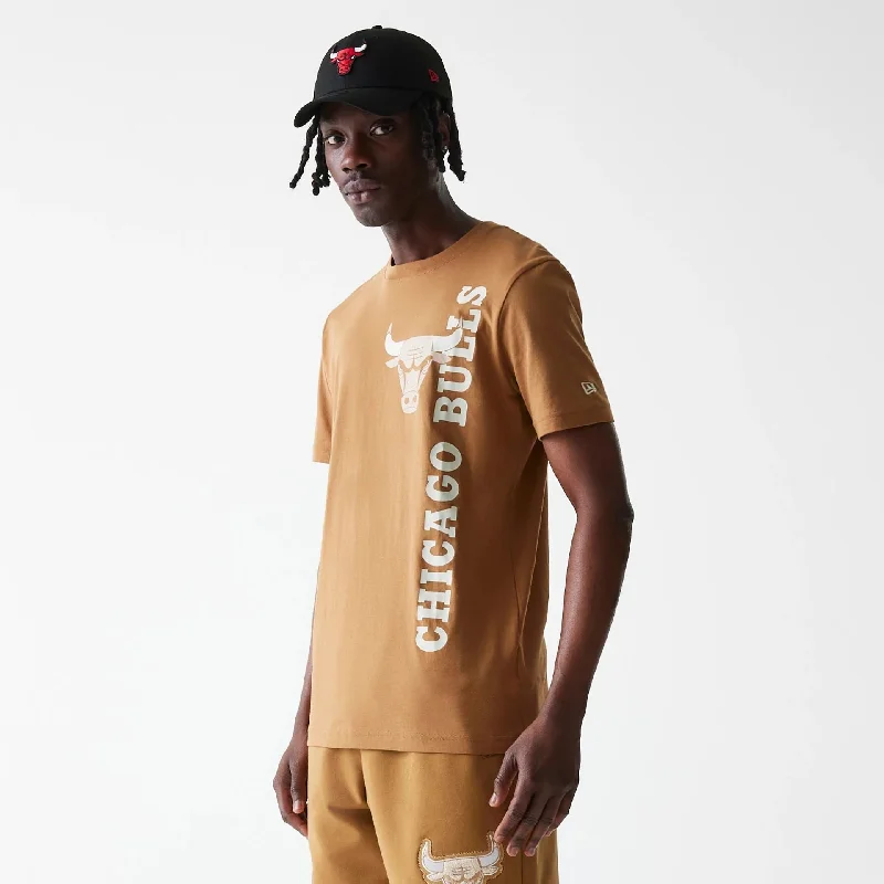 Men's Shirts with Full PlacketsChicago Bulls NBA City Edition Beige T-Shirt