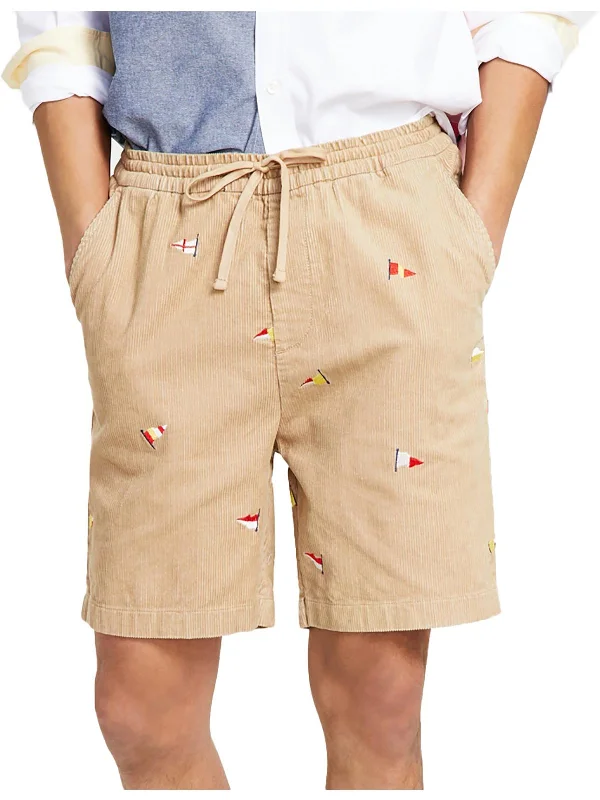 Men's Pants with Patchwork PatternsMens Cotton 7" Inseam Casual Shorts