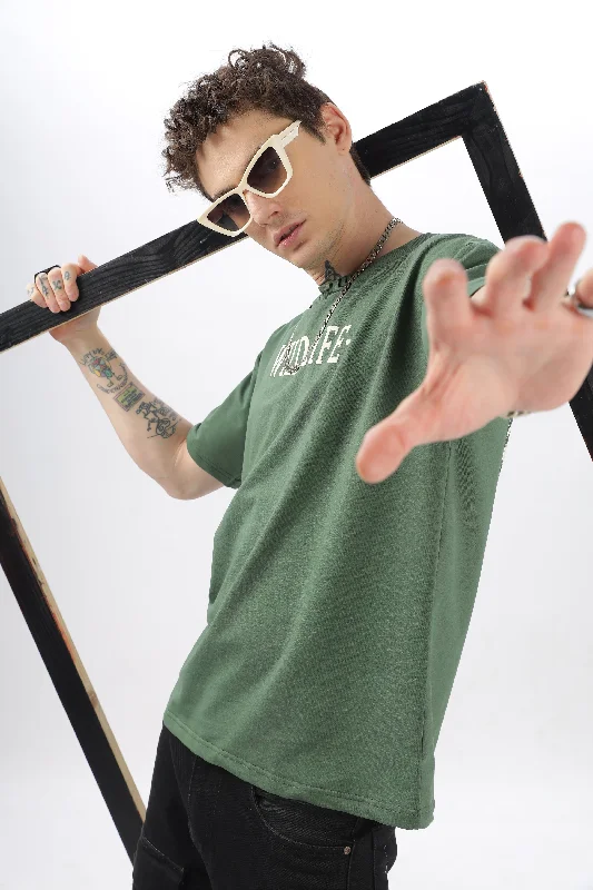 Men's Long-Sleeved ShirtsWild Life Printed Green T-Shirt