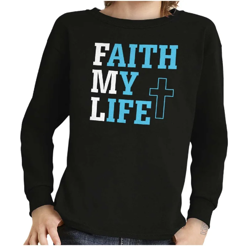 Men's Moisture-Wicking Shirts for All-Day ComfortFaith My Life Youth Long Sleeve T Shirt