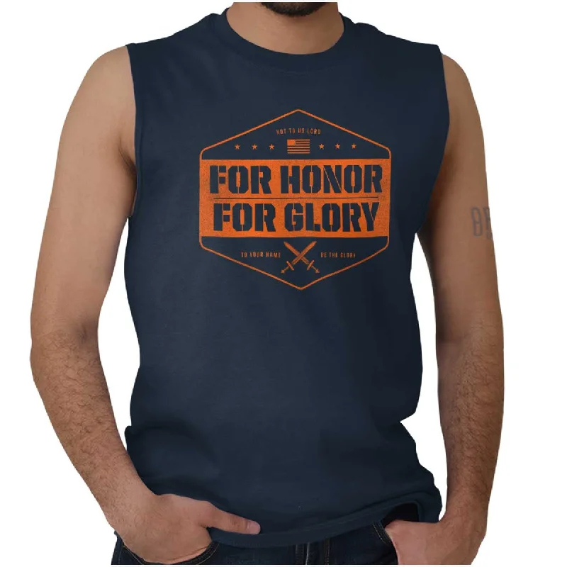 Men's Layering Shirts for Seasonal TransitionsFor Honor and Glory Sleeveless T Shirt