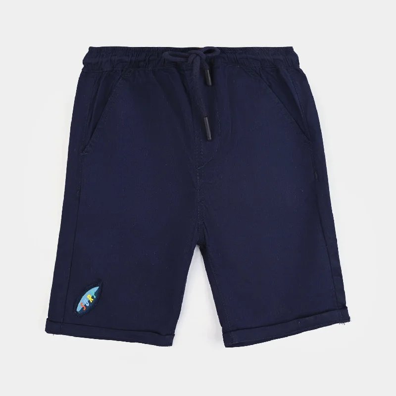 Lightweight Men's Linen PantsBoys Cotton Twill Short Surf-Navy Blue