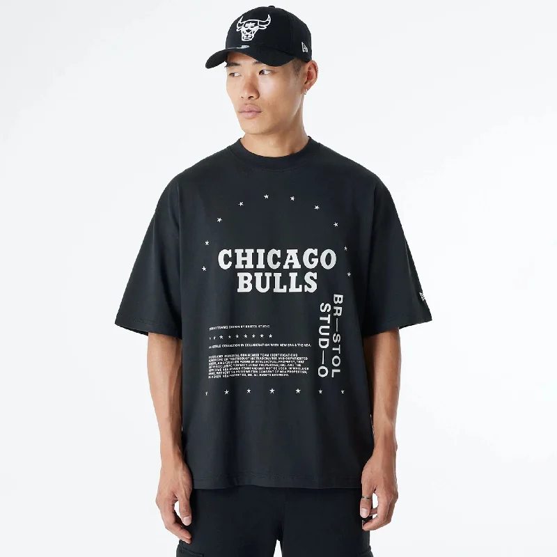 Men's Shirts with French CuffsChicago Bulls Bristol Studio x NBA Black Oversized T-Shirt