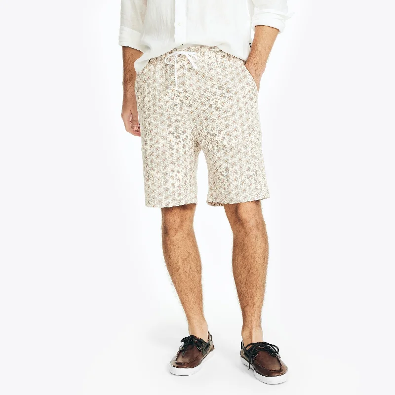 Men's Pants with Faux Leather PatchesNautica 8.5" Printed Cabana Short