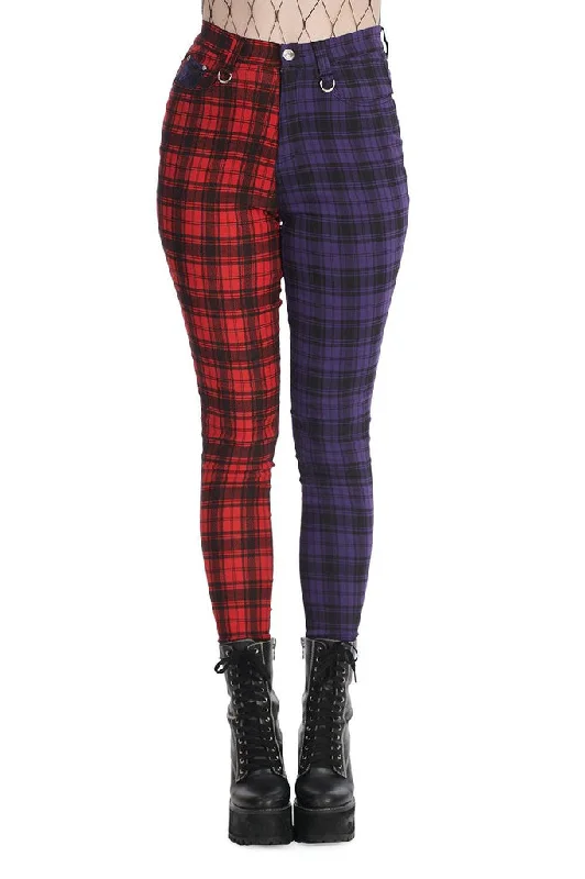 Men's Elastic-Waisted Pants for Easy MovementTartan Baily Trousers