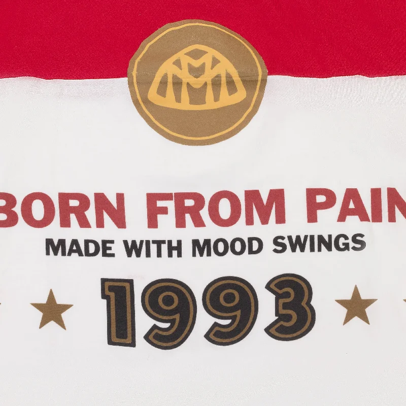 Men's Shirts with Plaid PatternsBORN FROM PAIN SOUP WHITE RED T-SHIRT