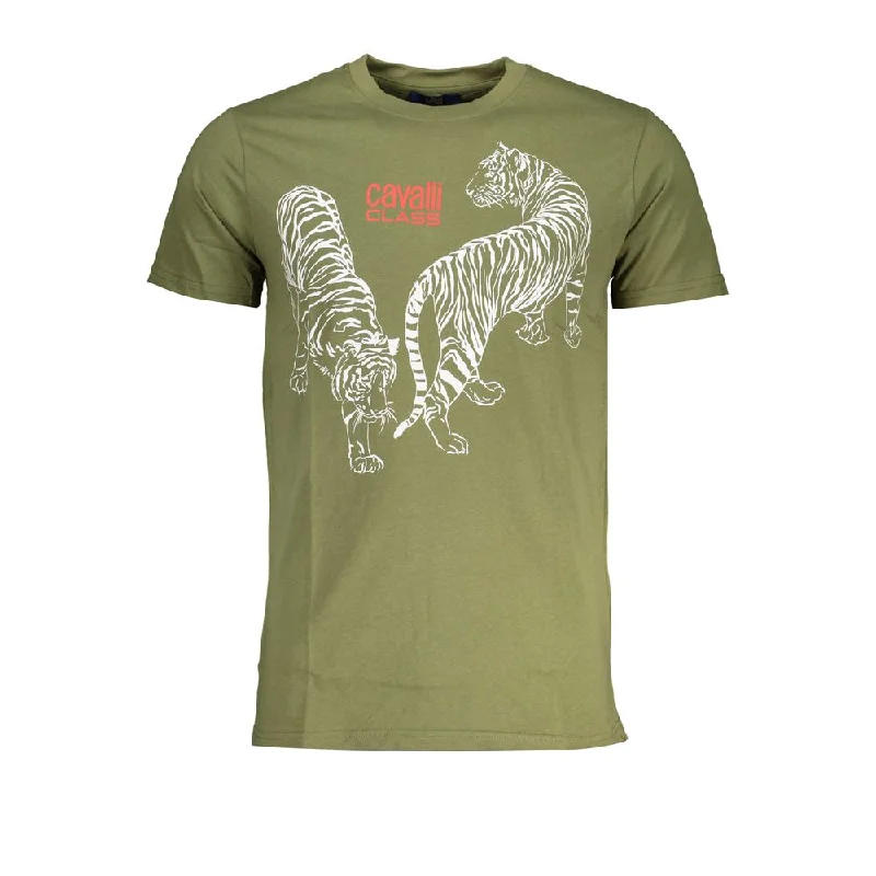Men's Shirts with Barrel CuffsCavalli Class  Cotton Men's T-Shirt