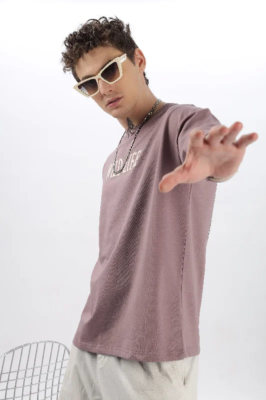 Striped Men's TopsWild Life Printed Purple T-Shirt