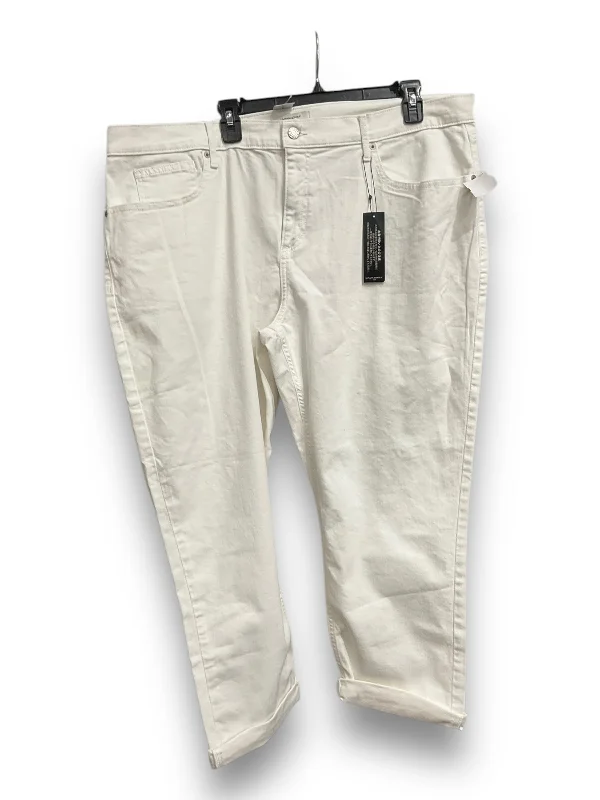 Funky Snapback HatsJeans Cropped By Banana Republic In White Denim, Size: 20
