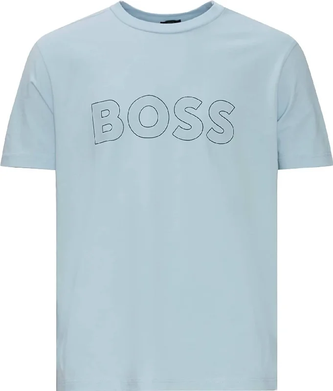 Men's Shirts with Asymmetrical HemlinesMen Leisure Jersey T-Shirt In Light Blue