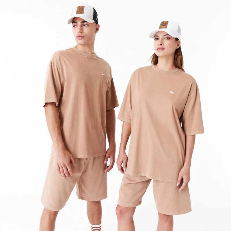 Men's Shirts with Hidden ButtonsNew Era Washed Orange Oversized T-Shirt