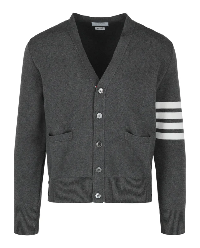 Cotton Crepe V-Neck Cardigan