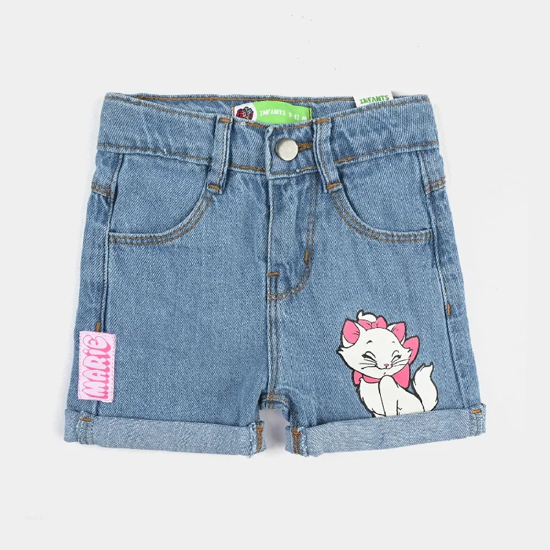 Men's Pants with Side PocketsInfant Girls Denim rigid Denim Short Marie-Ice Blue