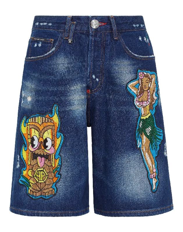 Men's Board Shorts for Surfing5-Pocket Denim Shorts Hawaii