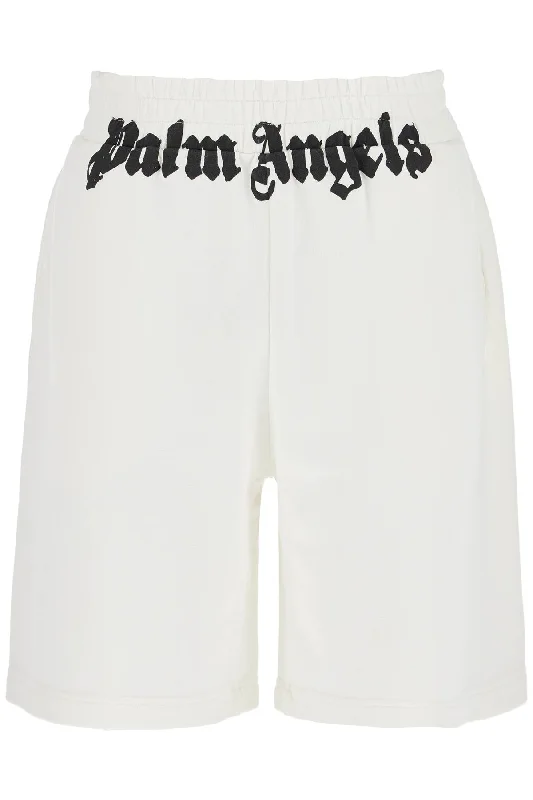 Men's Sports Pants for Active LifestylesPalm Angels Men's Sporty Bermuda Shorts With Logo Print
