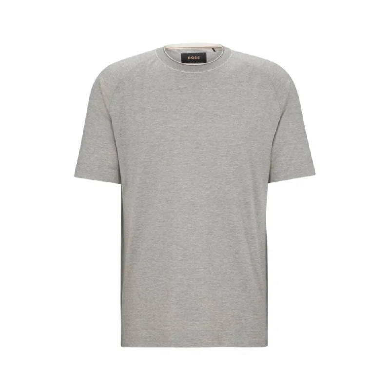 Men's Shirts with Adjustable HemlinesRegular-fit T-shirt in cotton and silk