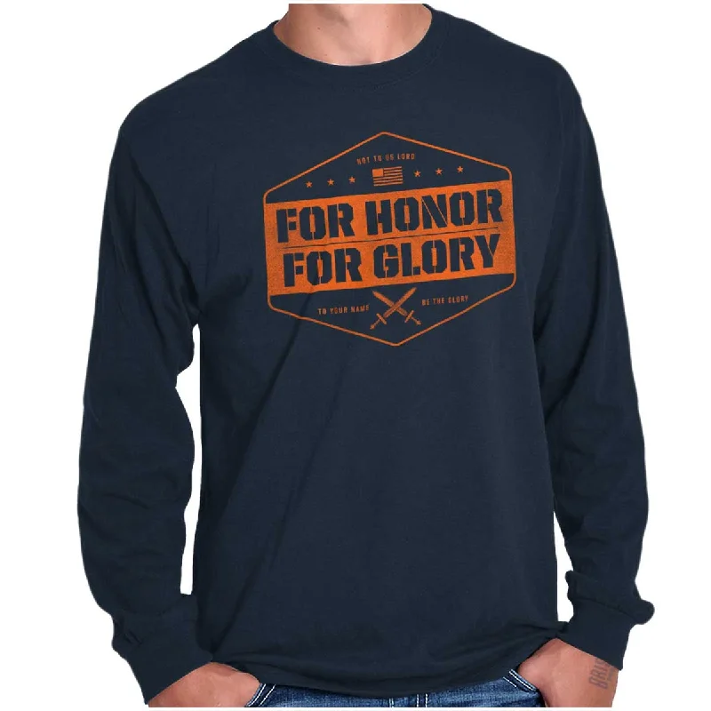 Men's Polo Shirts for Sports and Casual WearFor Honor and Glory Long Sleeve T Shirt
