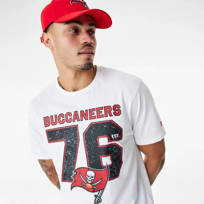 Men's Shirts with Embellished SleevesTampa Bay Buccaneers NFL Wordmark White T-Shirt